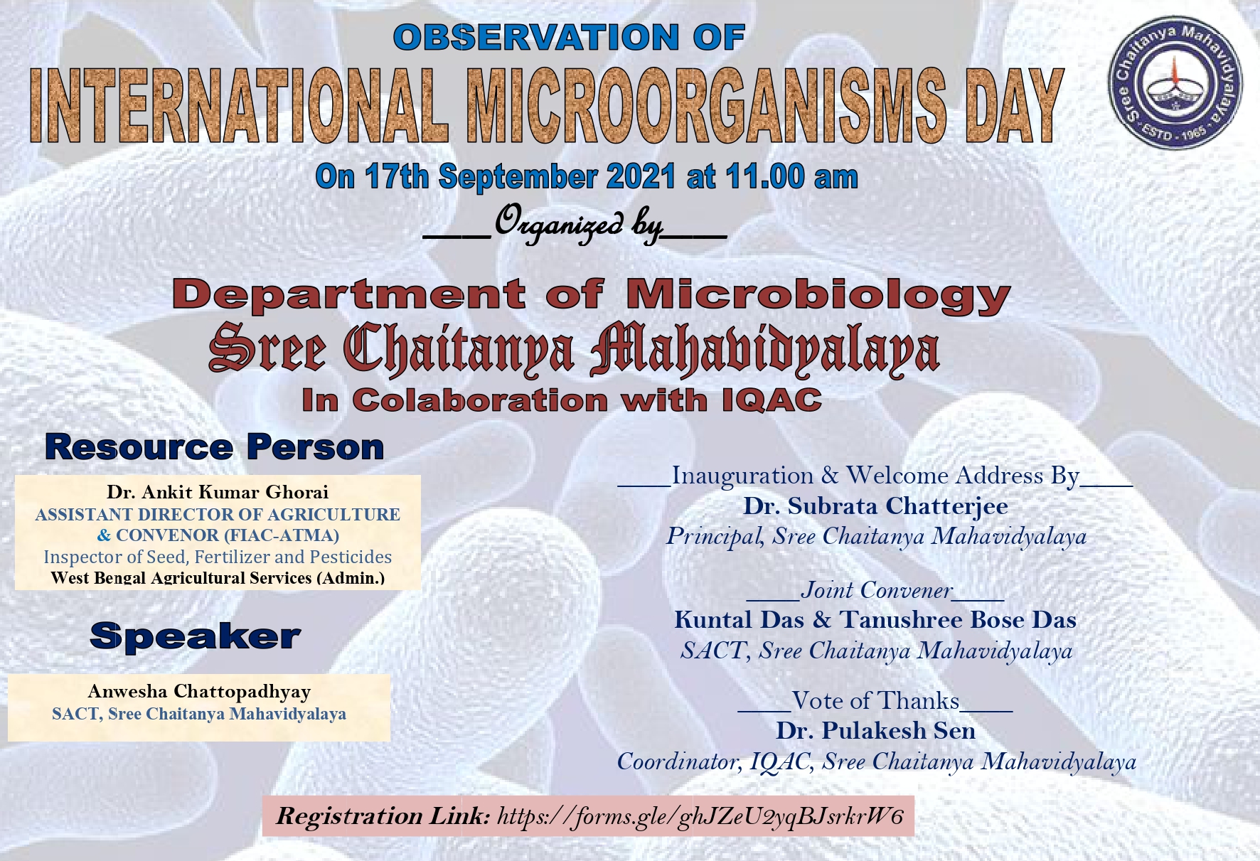 Observation of International Microorganisms Day, 17-09-2021
